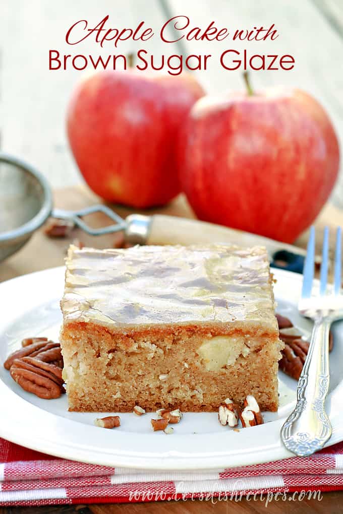 Apple Cake with Brown Sugar Glaze  Let s Dish Recipes