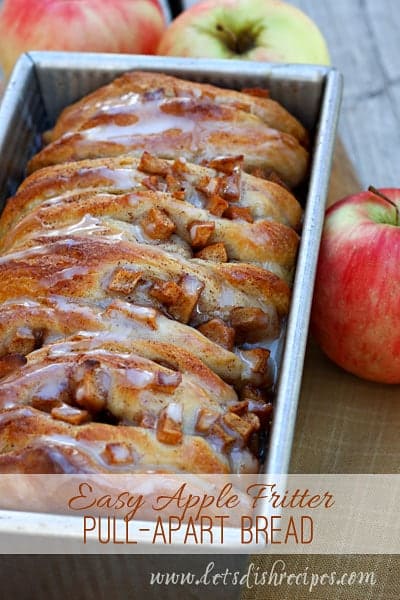 Easy Apple Fritter Pull Apart Bread {Let's Dish} fall recipes